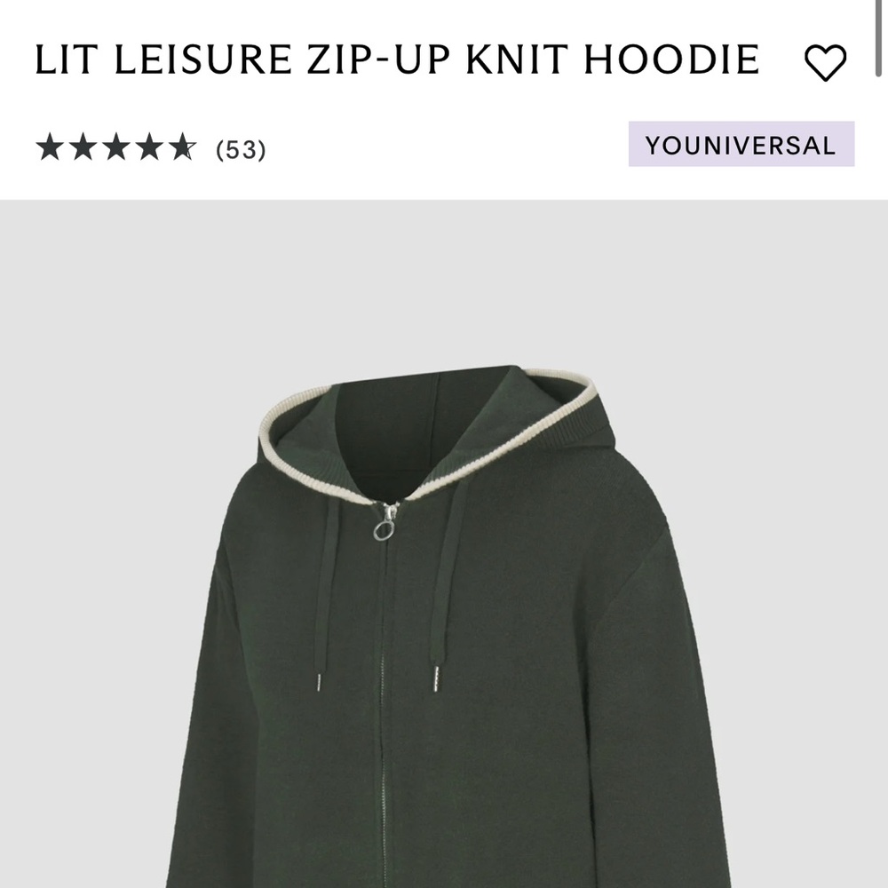 Savage x Fenty Lit leisure knit zip up hoddie